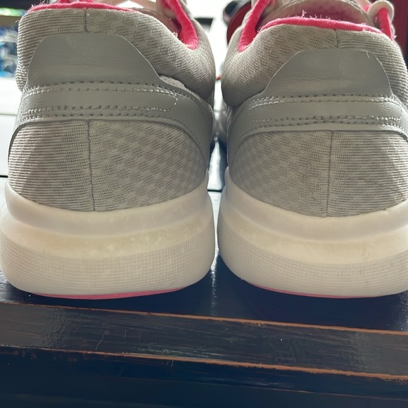 Adidas Trainers KEY FLEX FITFOAM Pink & Gray Flexible Excellent Condition Size 9 - Picture 12 of 12